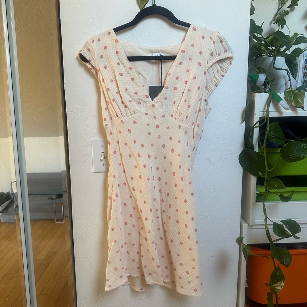 Le Lis Blush and Ivory Polka Dot Dress